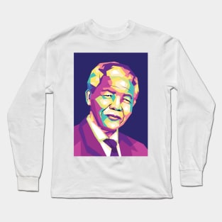 nelson mandela in wpap Long Sleeve T-Shirt